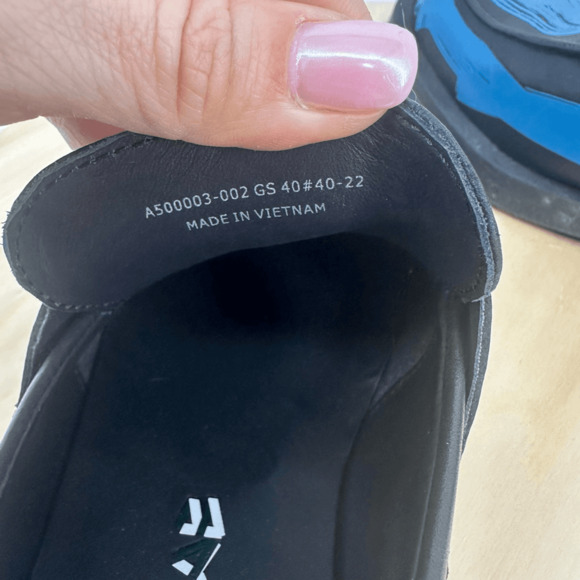 Camper Lab Womens 8.5 MIL 1978 Loafers Black Blue Brushed Leather Wacky Artsy - Picture 13 of 13